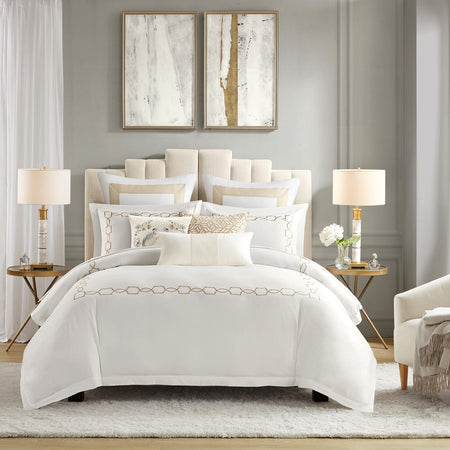 Croscill Home Villa 3 Piece Tan Duvet Set - Tan  - King Size / Cal King Size Shop Online & Save - expresshomedirectr.com