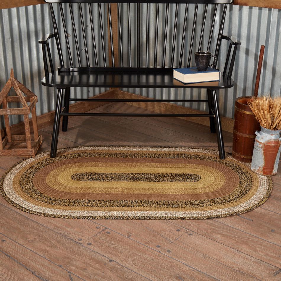 Kettle Grove Jute Rug Oval w/ Pad 36x60