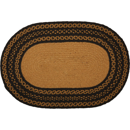 Mayflower Market Farmhouse Jute Rug Oval Stencil Welcome Y'all w/ Pad 20x30 By VHC Brands