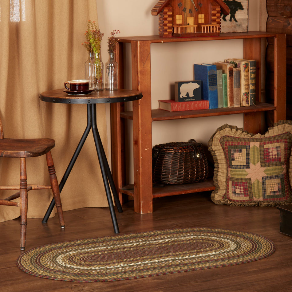 Tea Cabin Jute Rug Oval w/ Pad 27x48