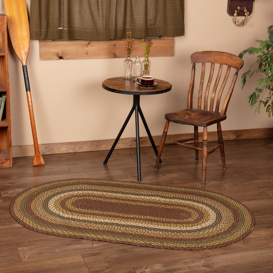 Tea Cabin Jute Rug Oval w/ Pad 36x60