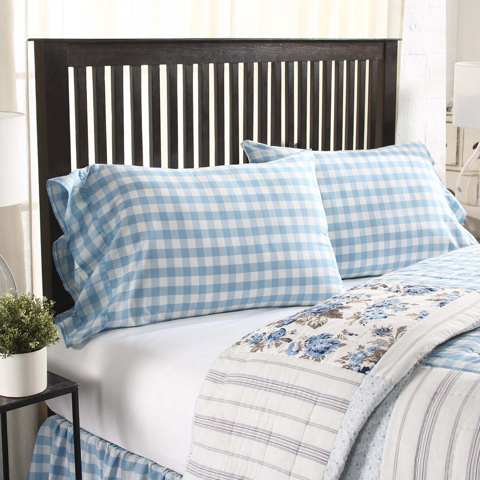 Annie Buffalo Blue Check Standard Pillow Case Set of 2 21x30+4