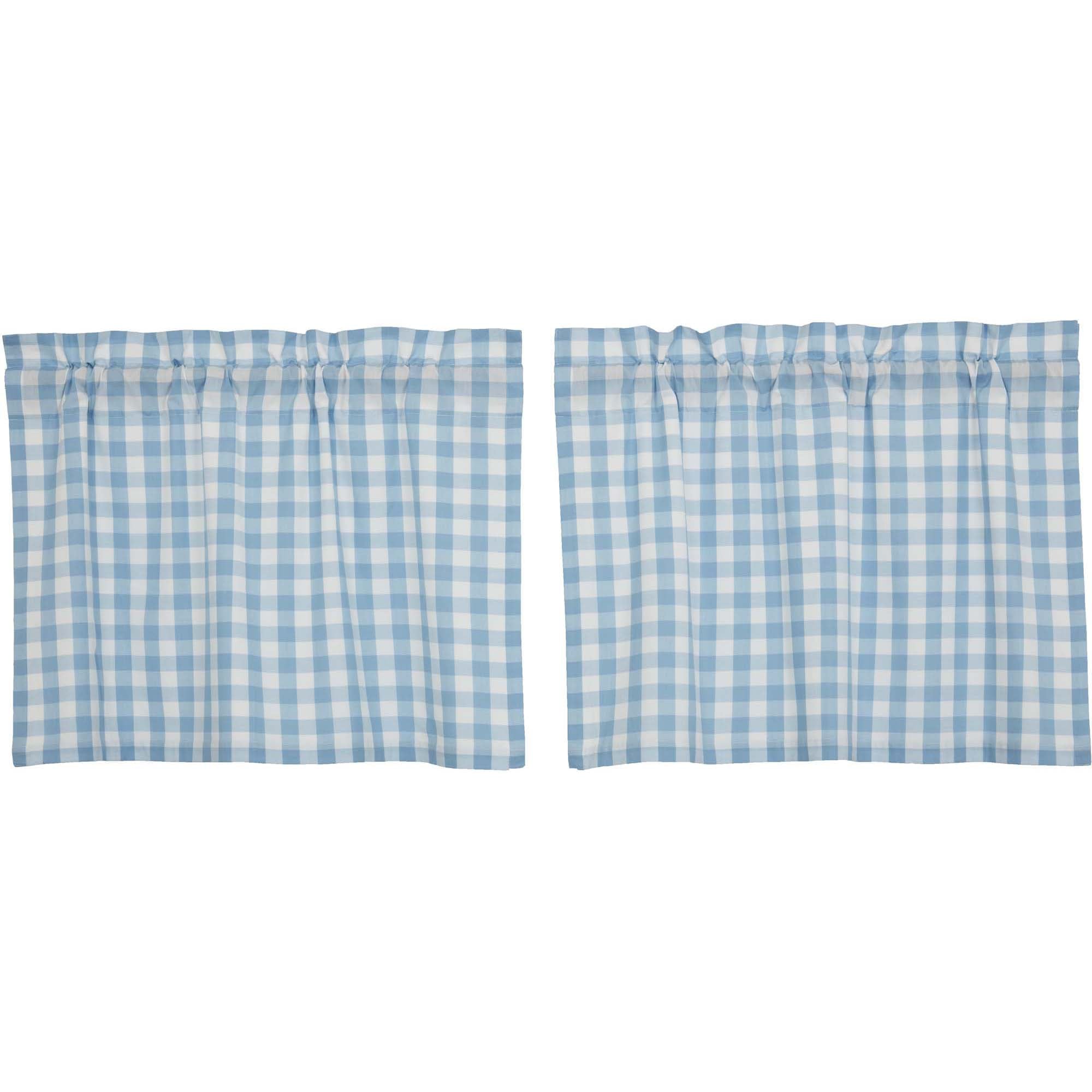 April & Olive Annie Buffalo Blue Check Tier Set of 2 L24xW36 By VHC Brands