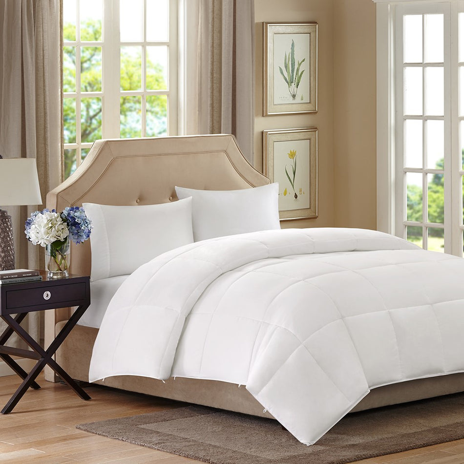 Sleep Philosophy Benton All Season 2 in 1 Down Alternative Comforter - White - King Size / Cal King Size