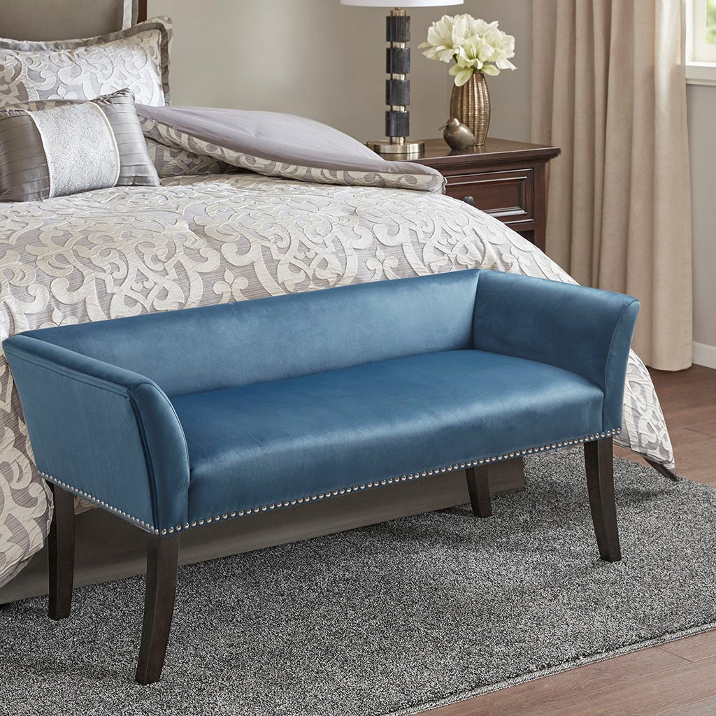 Madison Park Welburn Accent Bench - Blue 