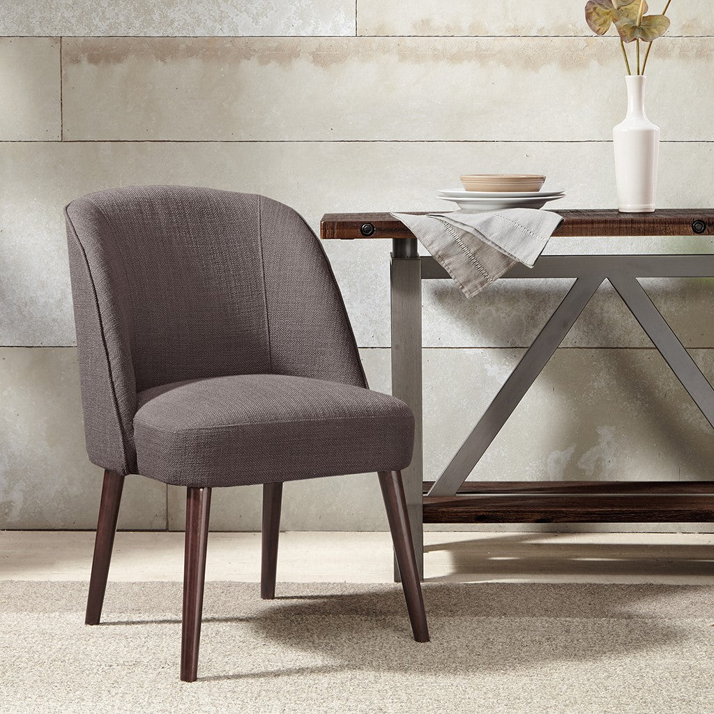 Madison Park Bexley Rounded Back Dining Chair - Charcoal 