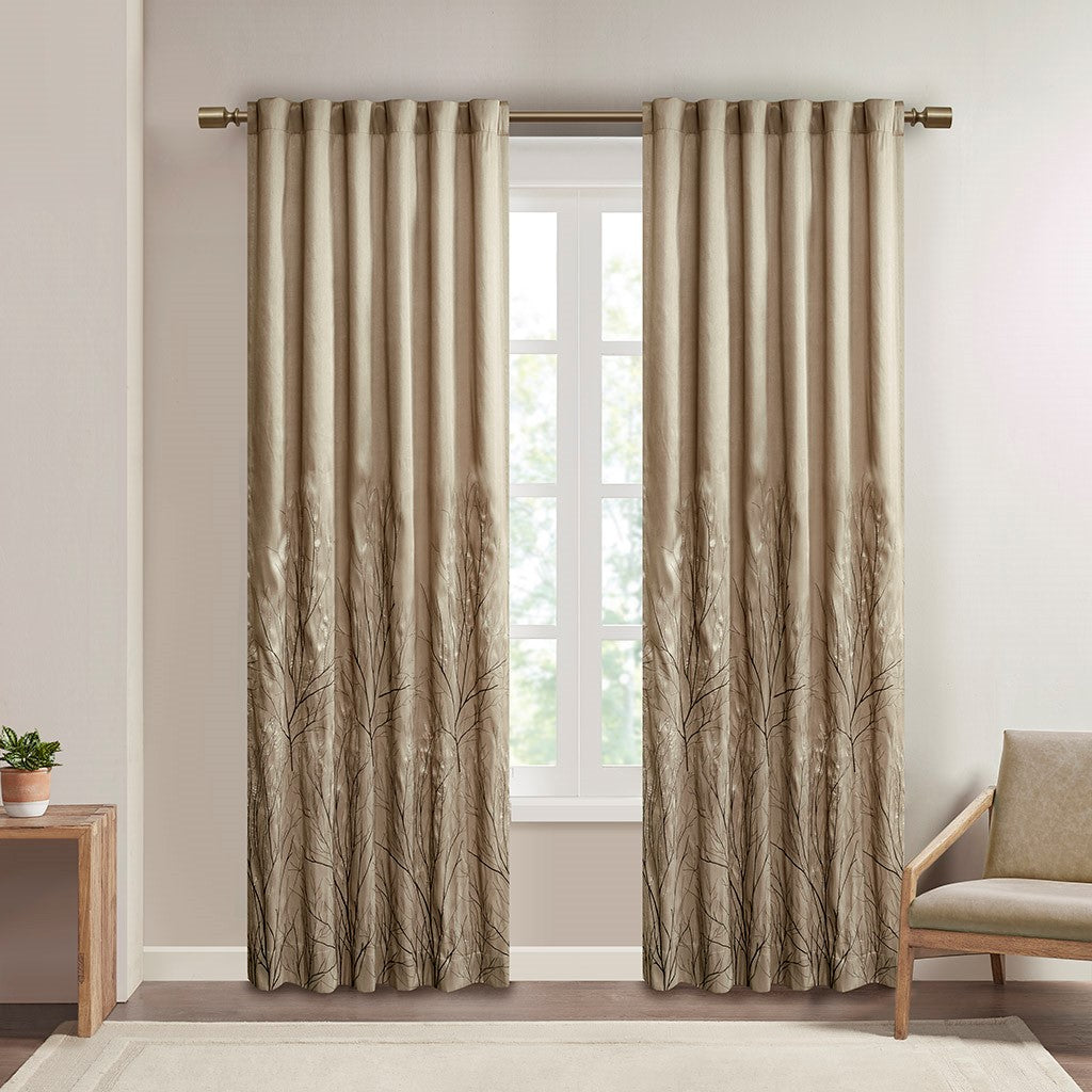 Madison Park Andora Window Curtain - Tan - 50x95"