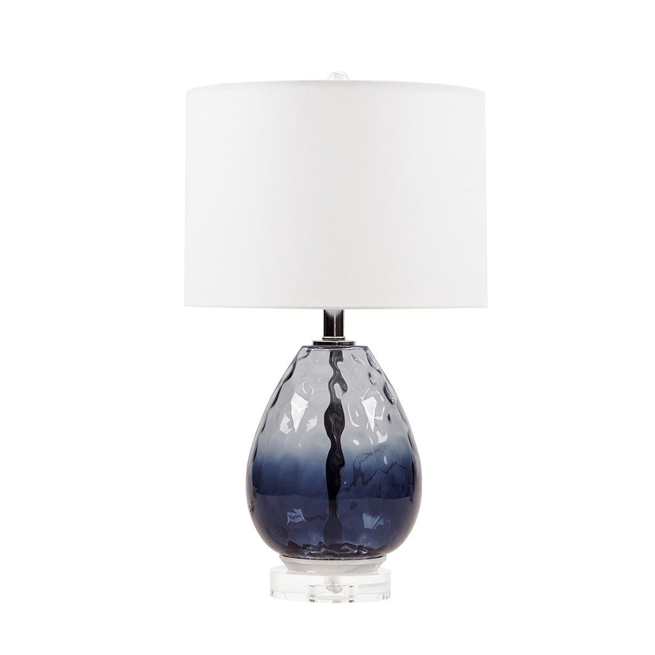 Borel Ombre Glass Table Lamp - Dark Blue