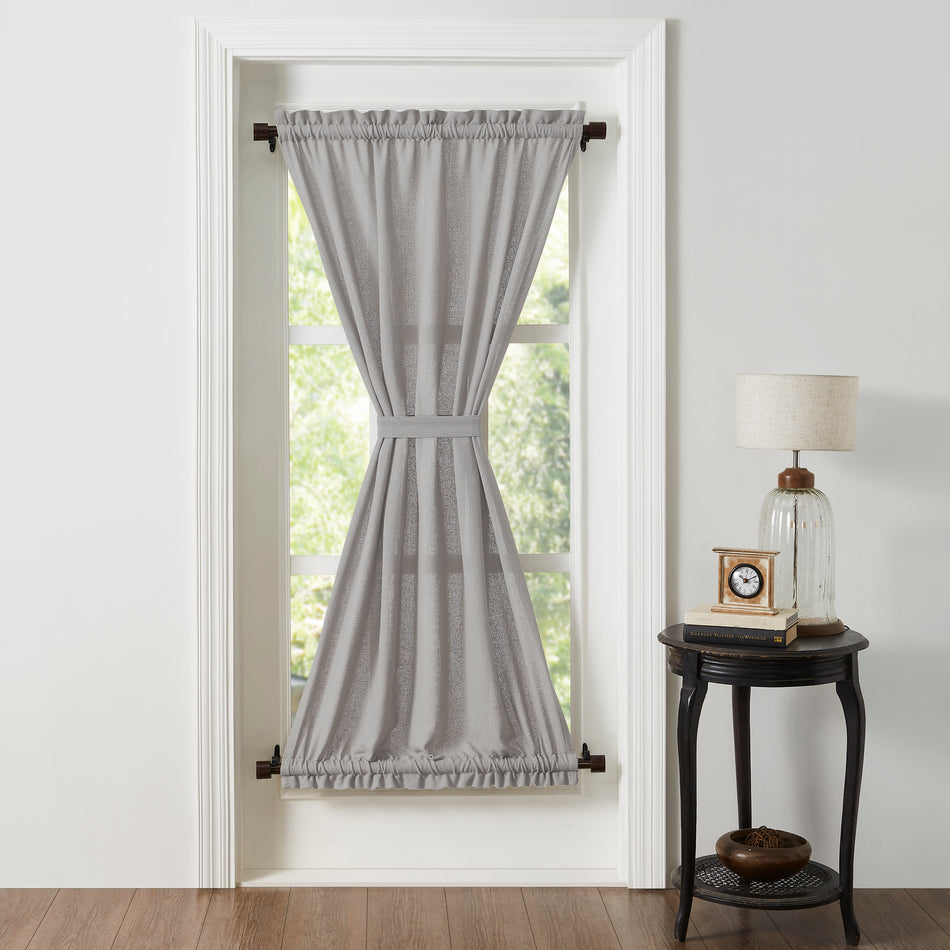 April & Olive Burlap Dove Grey Door Panel 72x40 By VHC Brands