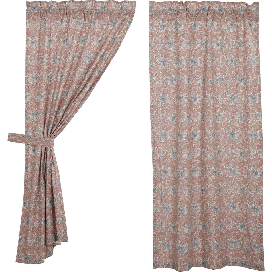 April & Olive Kaila Floral Short Panel Set of 2 63x36 By VHC Brands