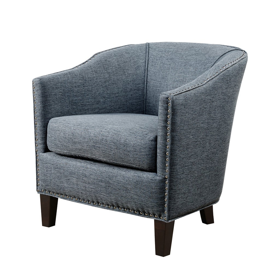 Fremont Barrel Arm Chair - Slate Blue