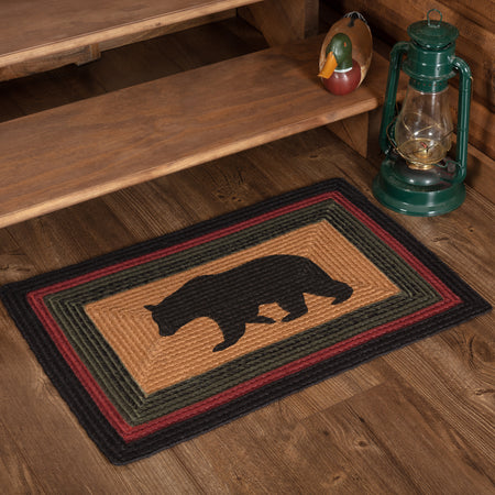 Oak & Asher Wyatt Stenciled Bear Jute Rug Rect w/ Pad 20x30 By VHC Brands