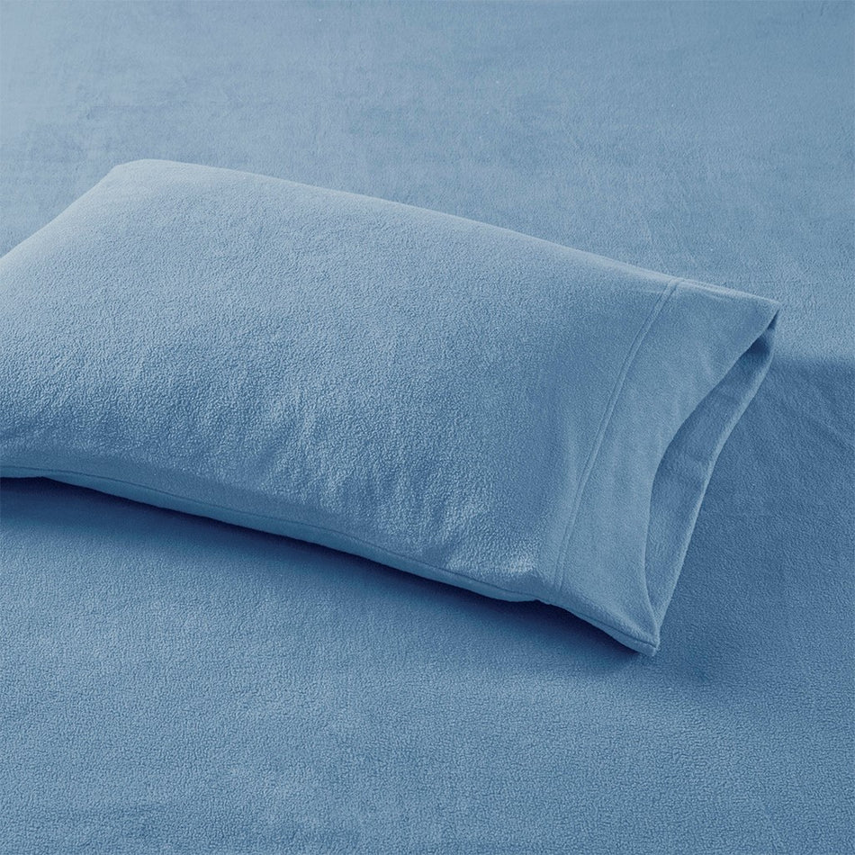 Micro Fleece Sheet Set - Blue - Queen Size