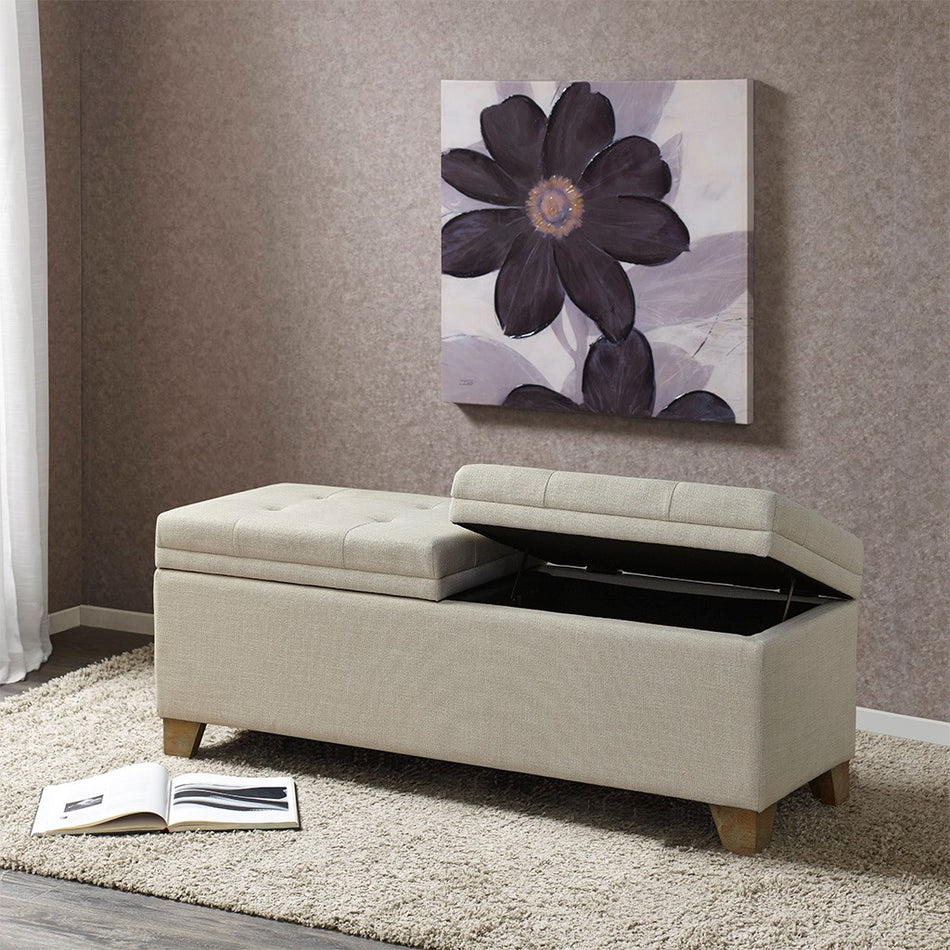 Madison Park Ashcroft Soft Close Storage Bench - Natural 