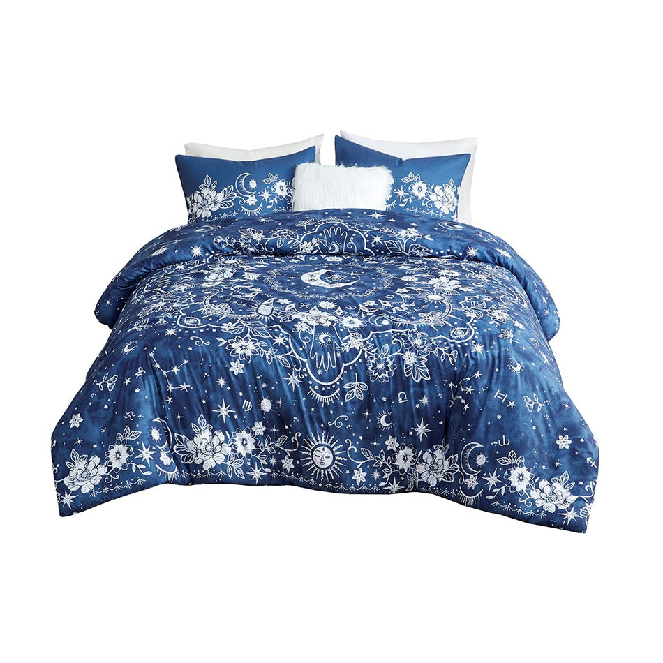 Stella Celestial Duvet Cover Set - Navy - Full Size / Queen Size