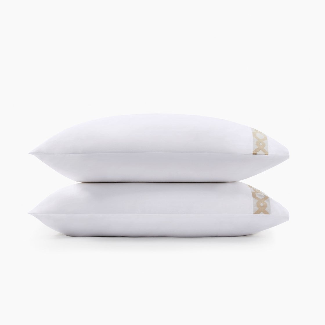 Croscill Signature Hem 300TC Cotton Pillowcases - Taupe  - King Size Shop Online & Save - expresshomedirectr.com