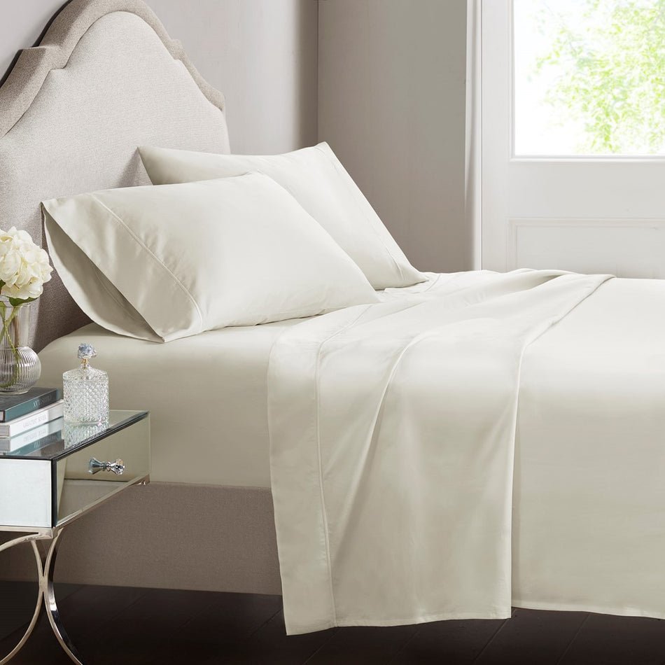 Croscill Luxury Egyptian 500TC Cotton Sheet Set - Ivory  - Cal King Size Shop Online & Save - expresshomedirectr.com