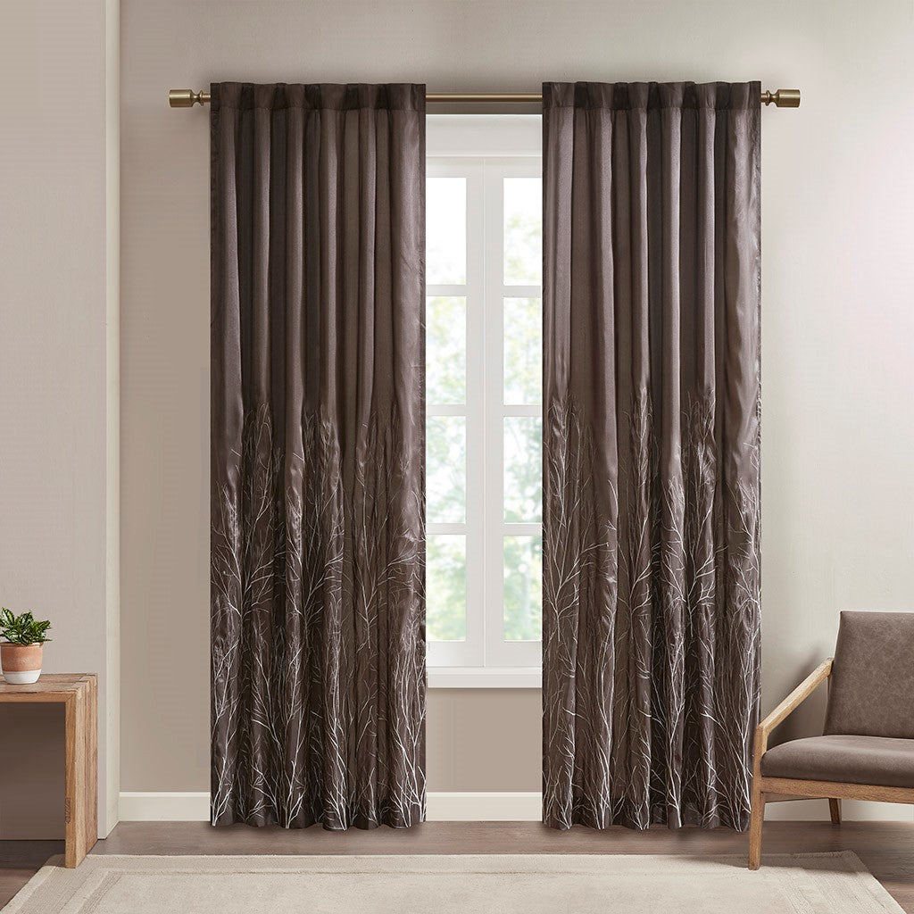 Madison Park Andora Window Curtain - Chocolate - 50x84"