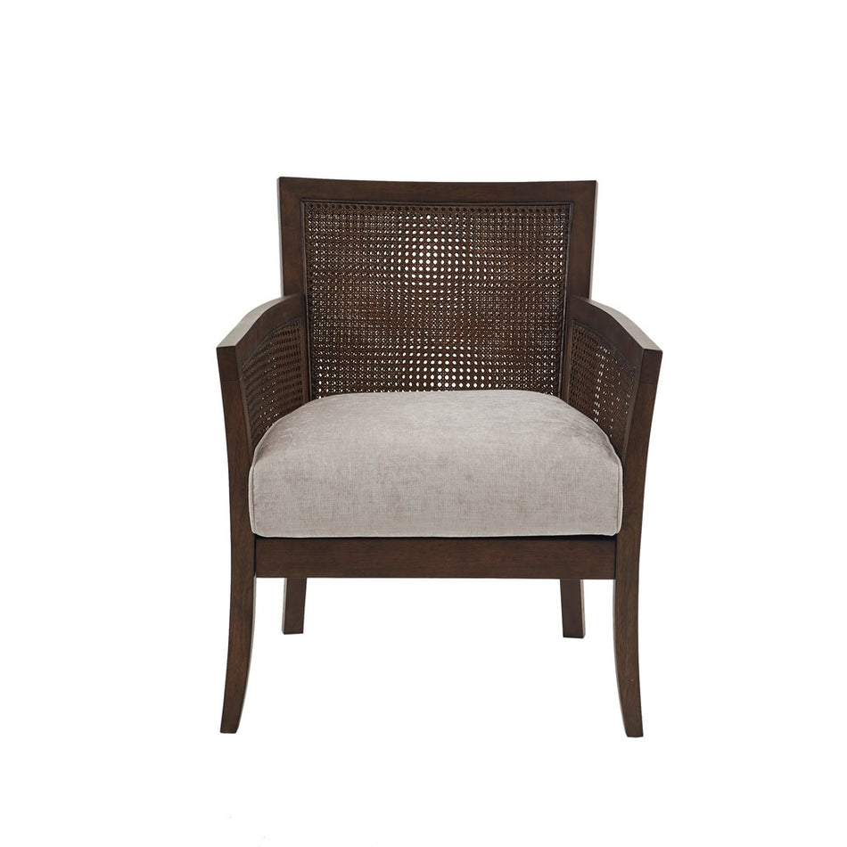 Diedra Cane Armchair - Tan / Espresso