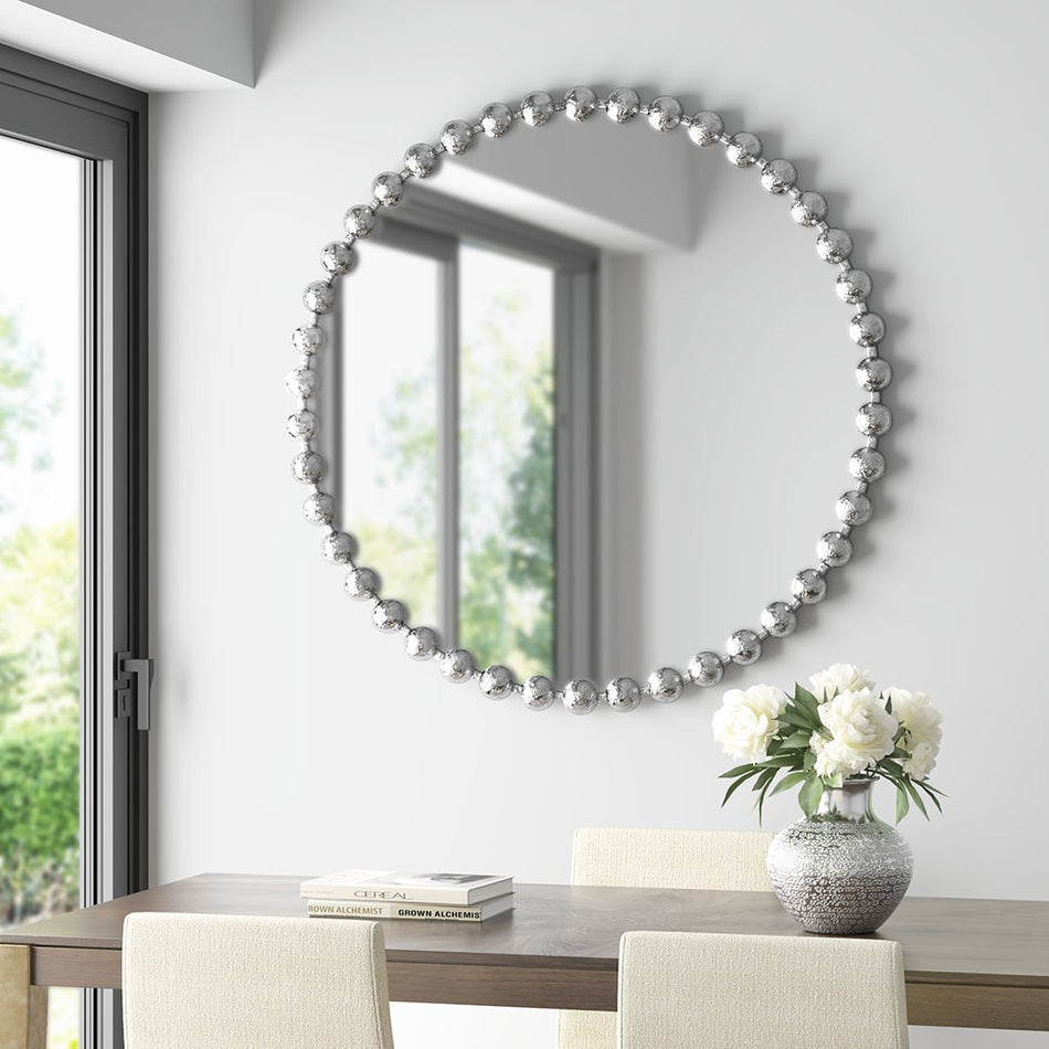 Marlowe Round Wall Decor Mirror - Silver - 36" Dia