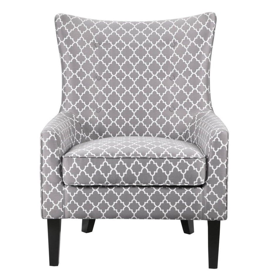 Carissa Shelter Wing Chair - Grey