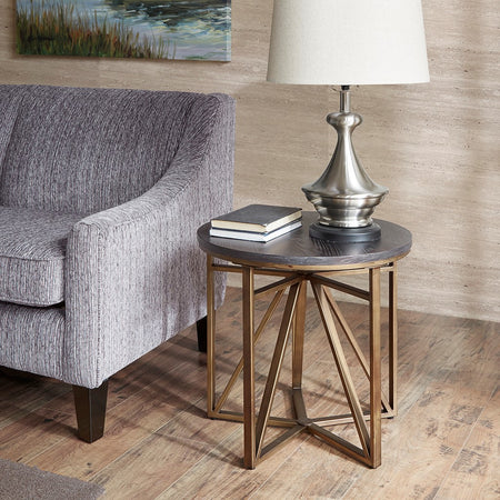 Madison Park Madison End Table - Antique Bronze 