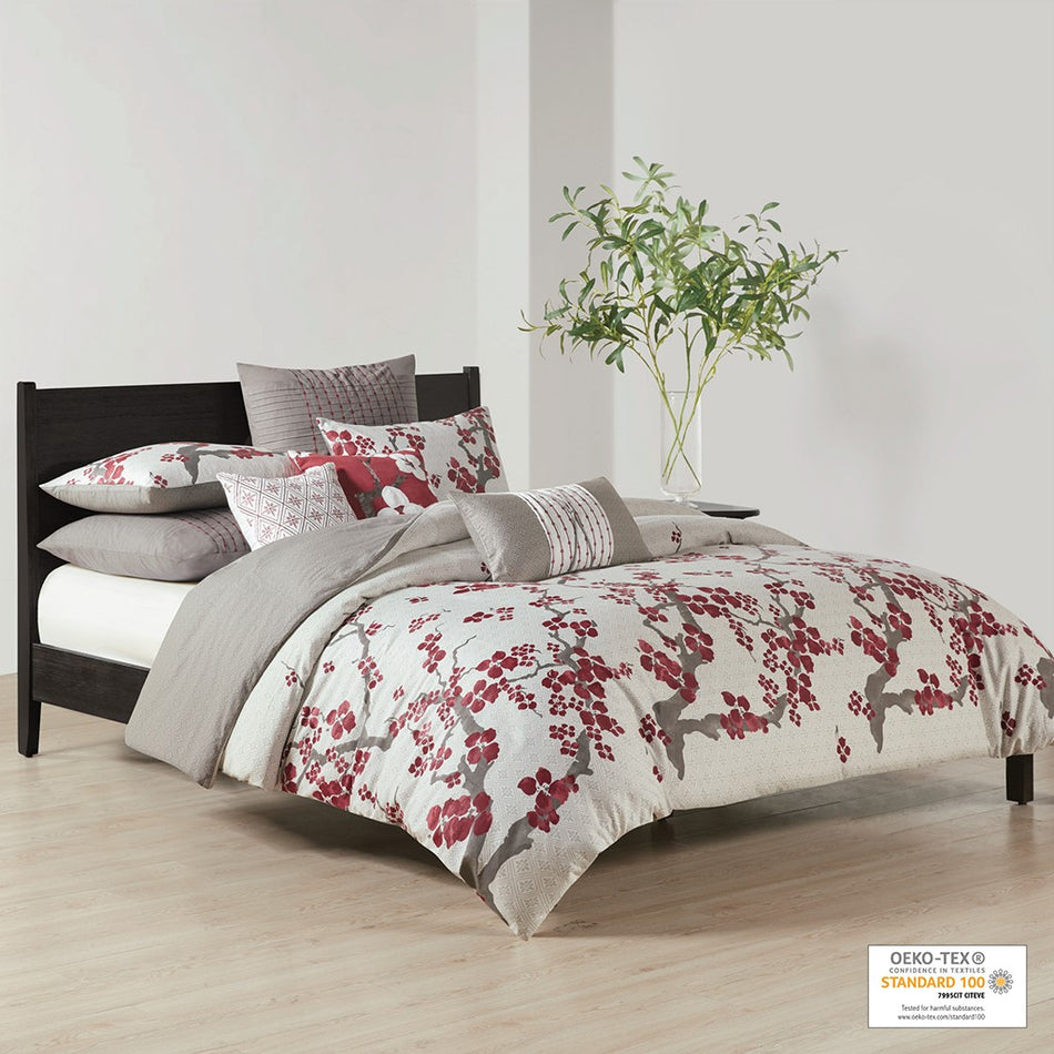 Cherry Blossom Duvet Cover Mini Set - Multicolor - King Size