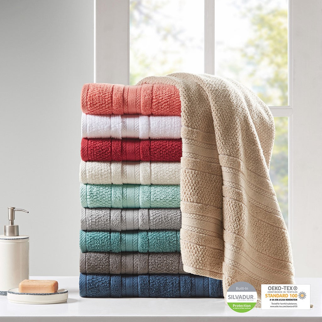 Madison Park Essentials Adrien Super Soft Cotton Quick Dry Bath Towel 6 Piece Set - Seafoam  Shop Online & Save - expresshomedirectr.com