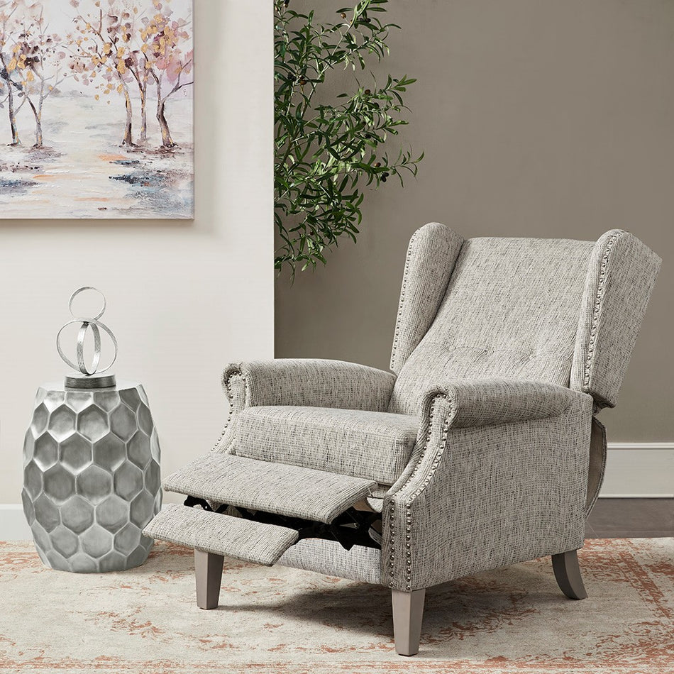 Giselle Push Back Recliner - Grey Multi