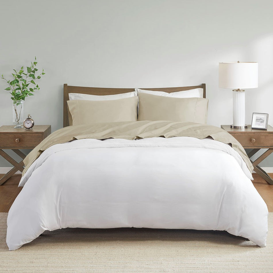 600 Thread Count Pima Cotton Sheet Set - Sand - Split King Size