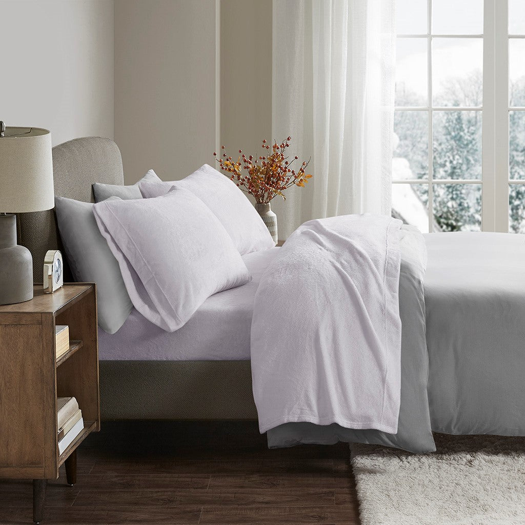 True North by Sleep Philosophy Soloft Plush Sheet Set - Lilac - Twin Size