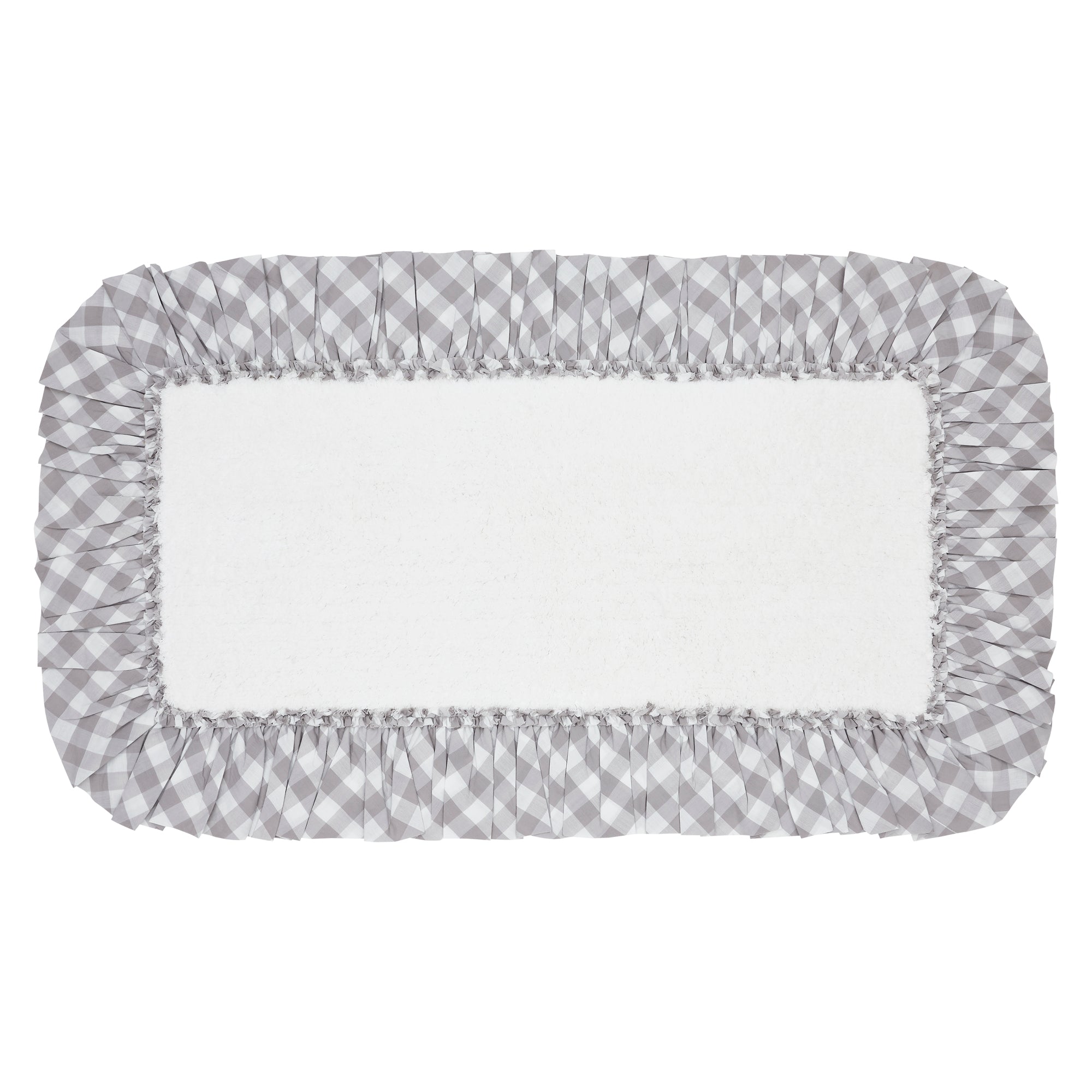 April & Olive Annie Buffalo Grey Check Bathmat 27x48 By VHC Brands