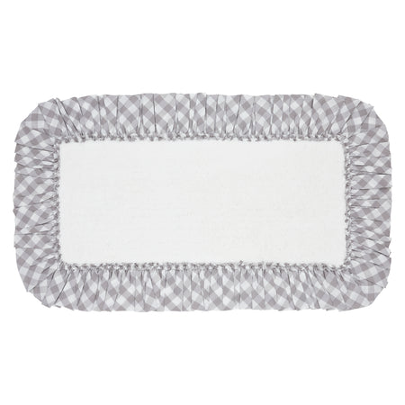 April & Olive Annie Buffalo Grey Check Bathmat 27x48 By VHC Brands