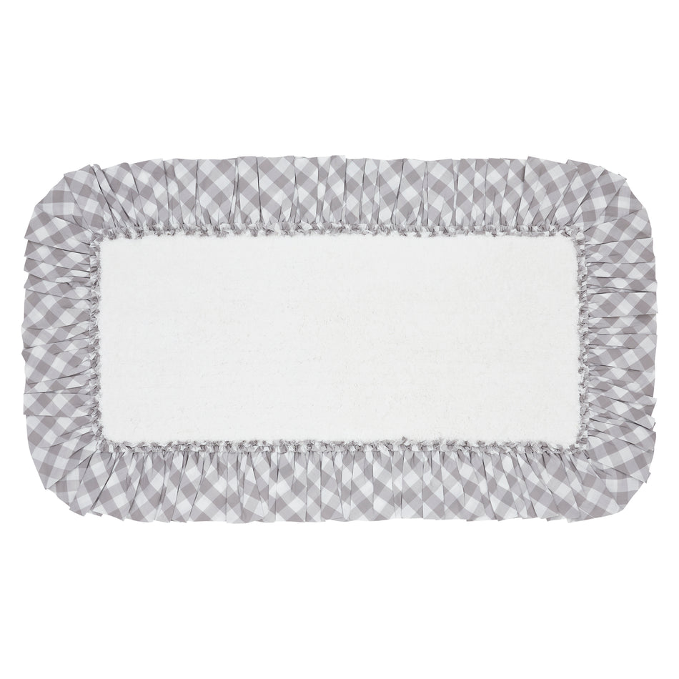 April & Olive Annie Buffalo Grey Check Bathmat 27x48 By VHC Brands