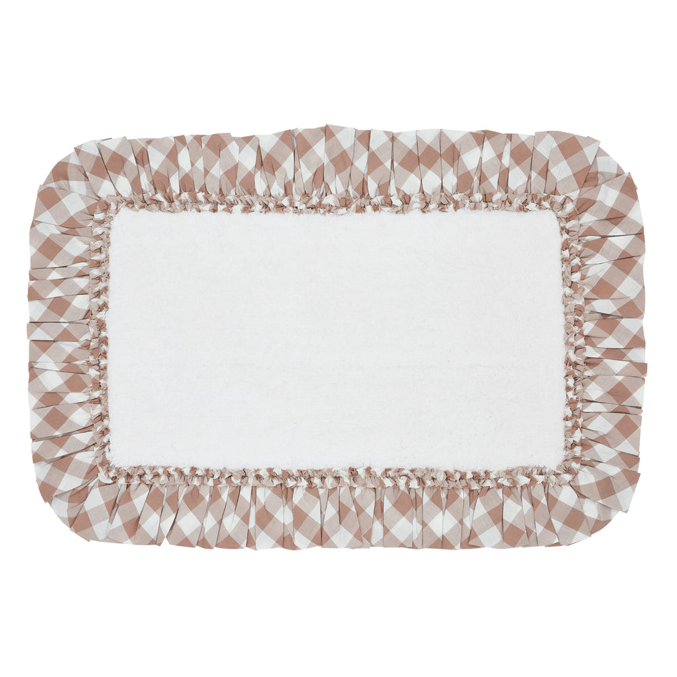 April & Olive Annie Buffalo Portabella Check Bathmat 20x30 By VHC Brands