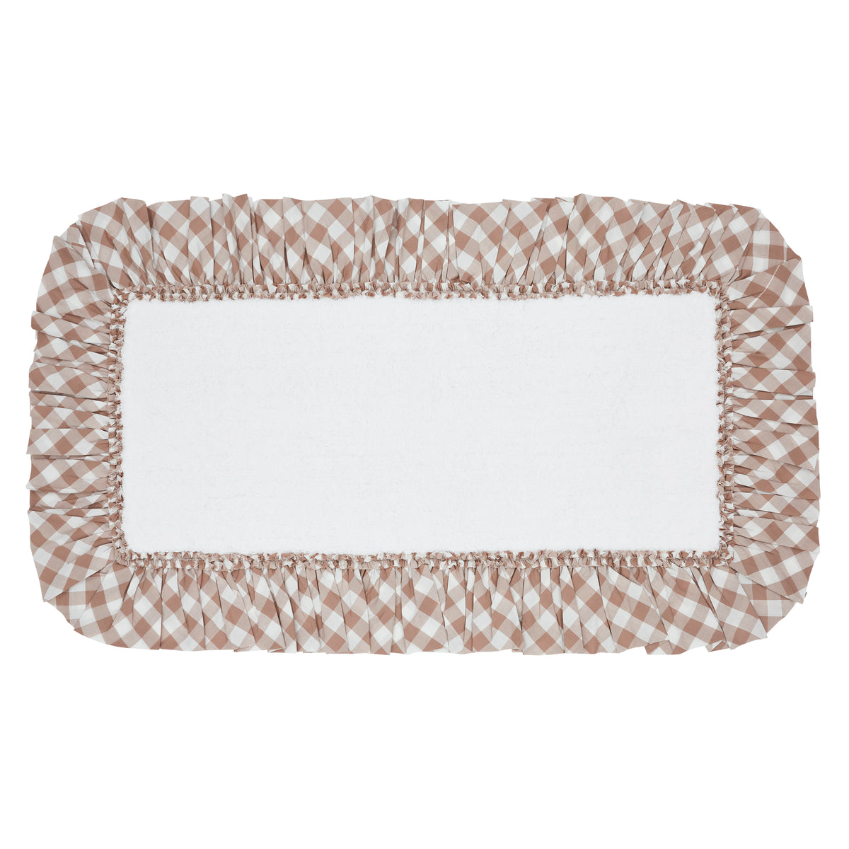 April & Olive Annie Buffalo Portabella Check Bathmat 27x48 By VHC Brands