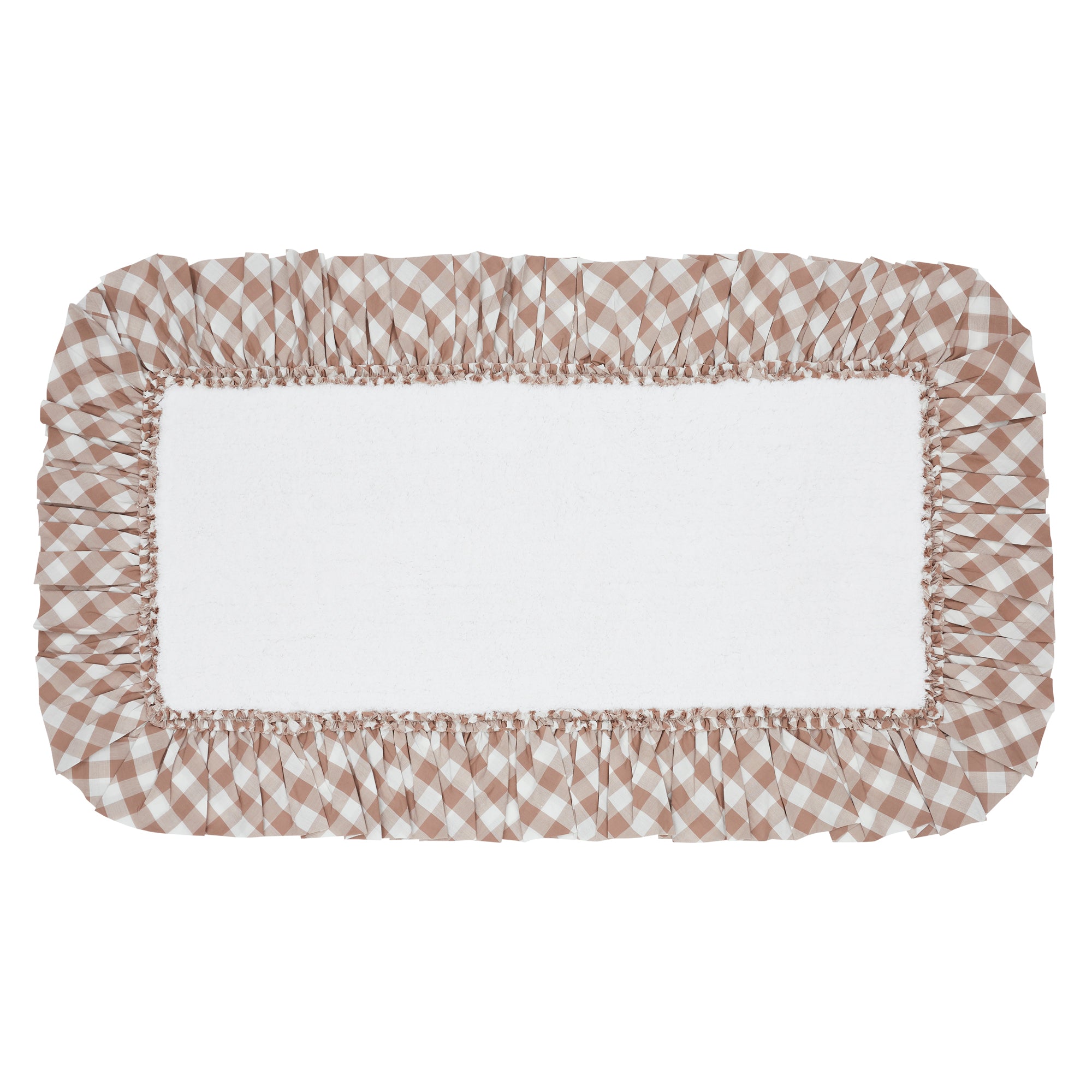 April & Olive Annie Buffalo Portabella Check Bathmat 27x48 By VHC Brands