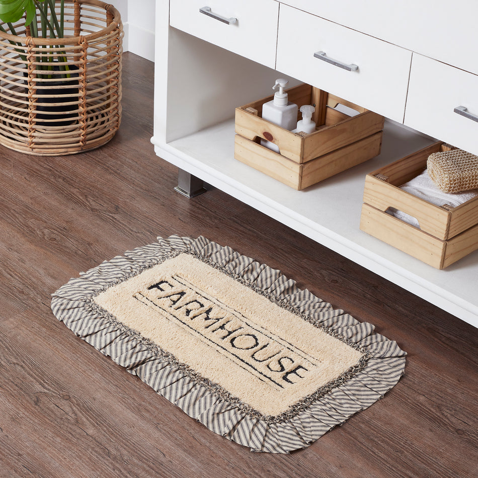 Sawyer Mill Charcoal Farmhouse Bathmat 20x30