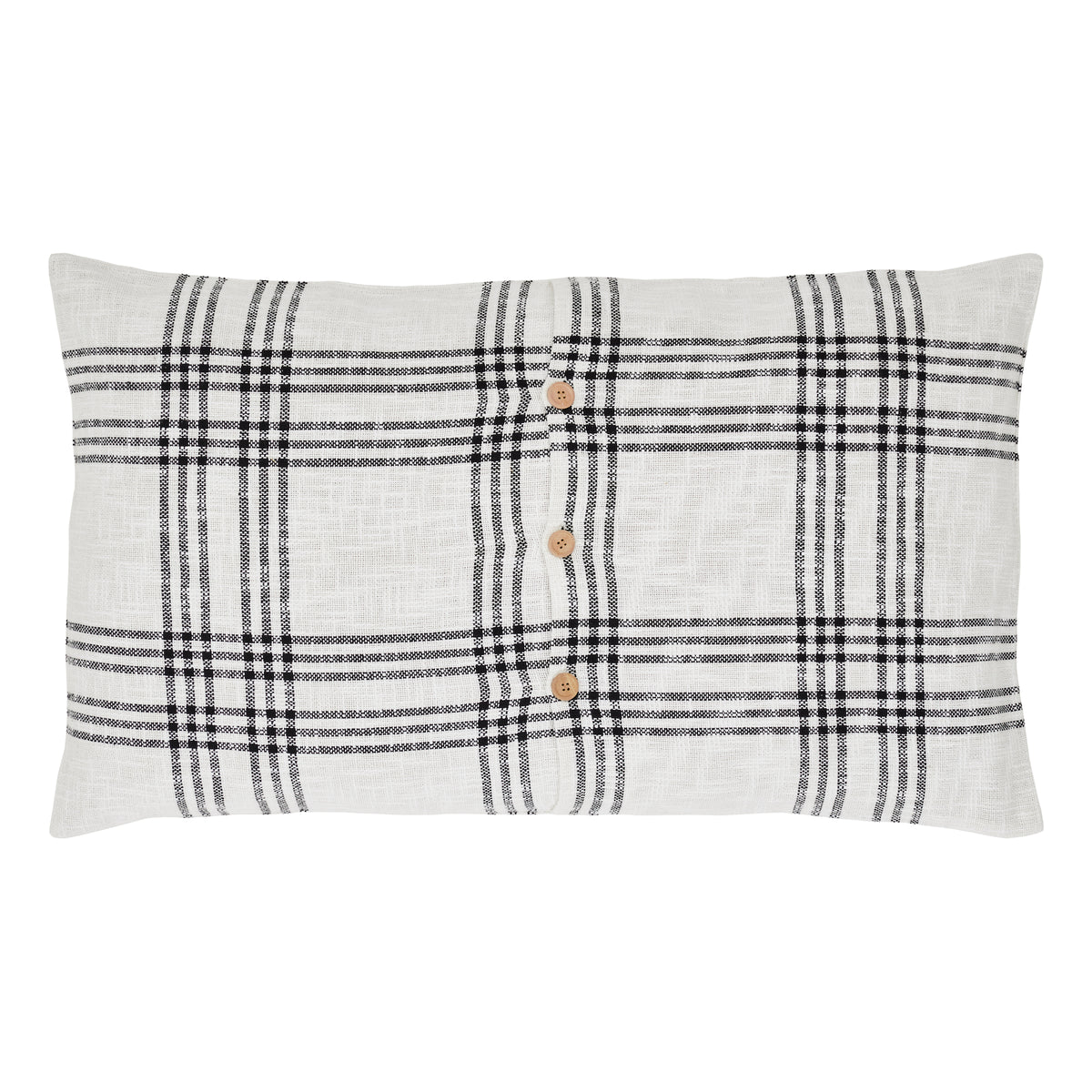 April & Olive Black Plaid King Sham 21x37 By VHC Brands