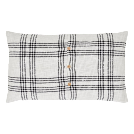 April & Olive Black Plaid King Sham 21x37 By VHC Brands