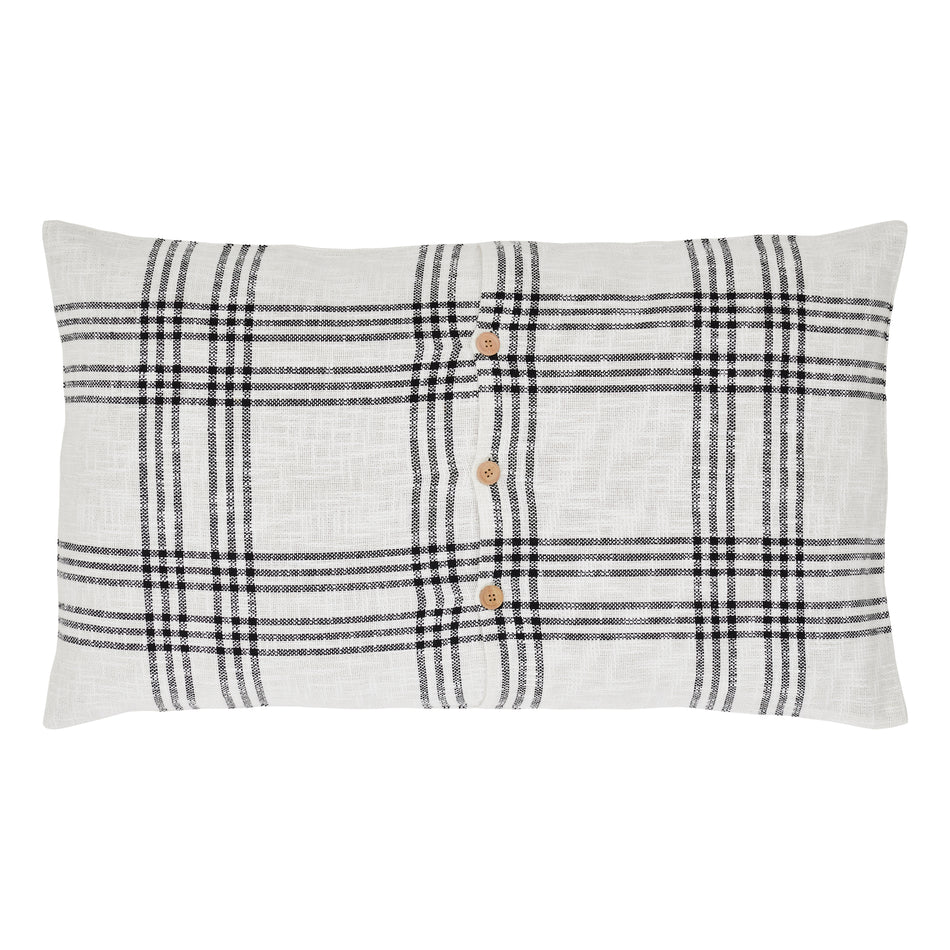 April & Olive Black Plaid King Sham 21x37 By VHC Brands