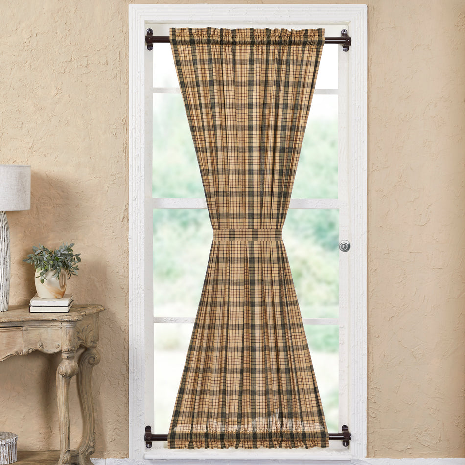 Mayflower Market Cider Mill Plaid Door Panel 72x40 By VHC Brands