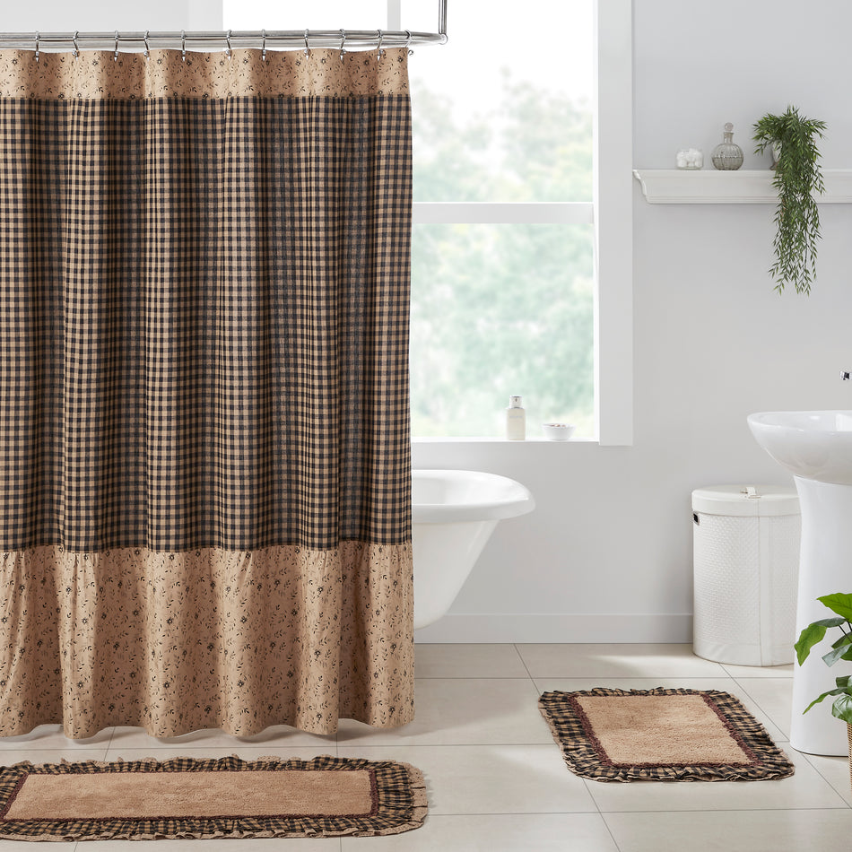 Maisie Ruffled Shower Curtain 72x72