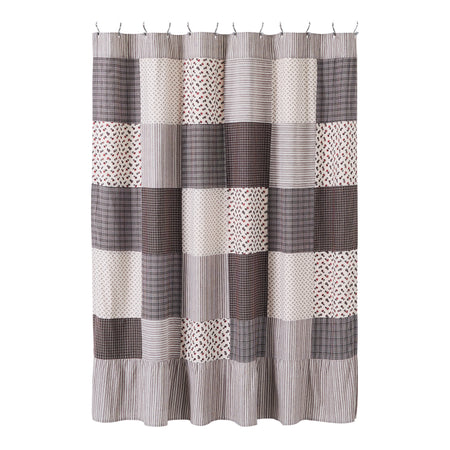 April & Olive Florette Patchwork Shower Curtain 72x72 By VHC Brands