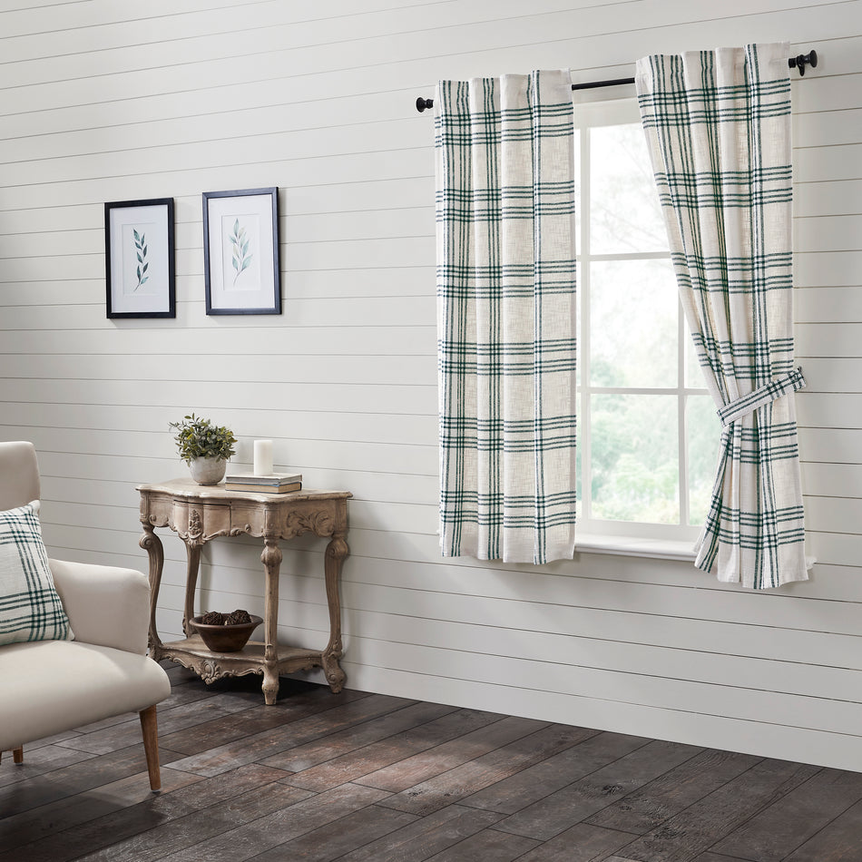 Pine Grove Plaid Short Panel Set of 2 63x36