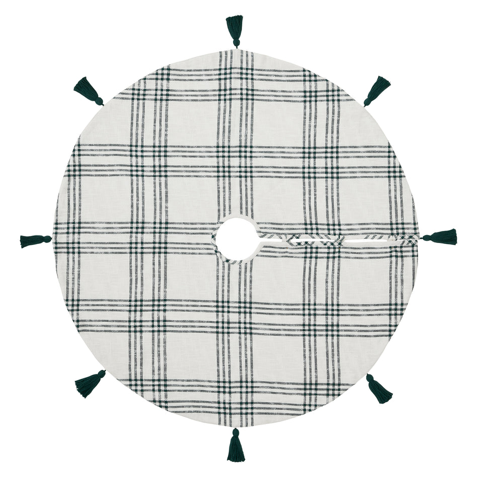 Seasons Crest Pine Grove Plaid Tree Skirt 48 By VHC Brands