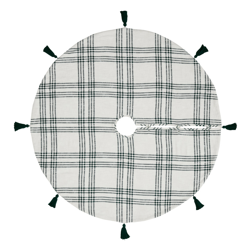 Seasons Crest Pine Grove Plaid Tree Skirt 55 By VHC Brands