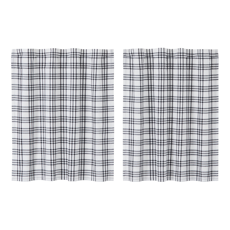 April & Olive Sawyer Mill Black Plaid Tier Set of 2 L36xW36 By VHC Brands