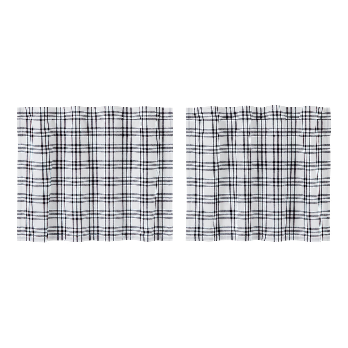 April & Olive Sawyer Mill Black Plaid Tier Set of 2 L24xW36 By VHC Brands