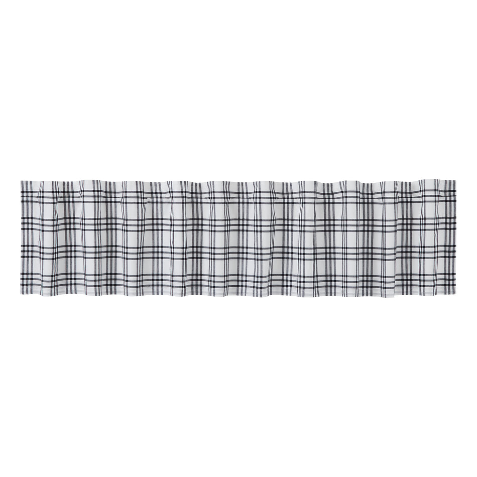 April & Olive Sawyer Mill Black Plaid Valance 16x90 By VHC Brands